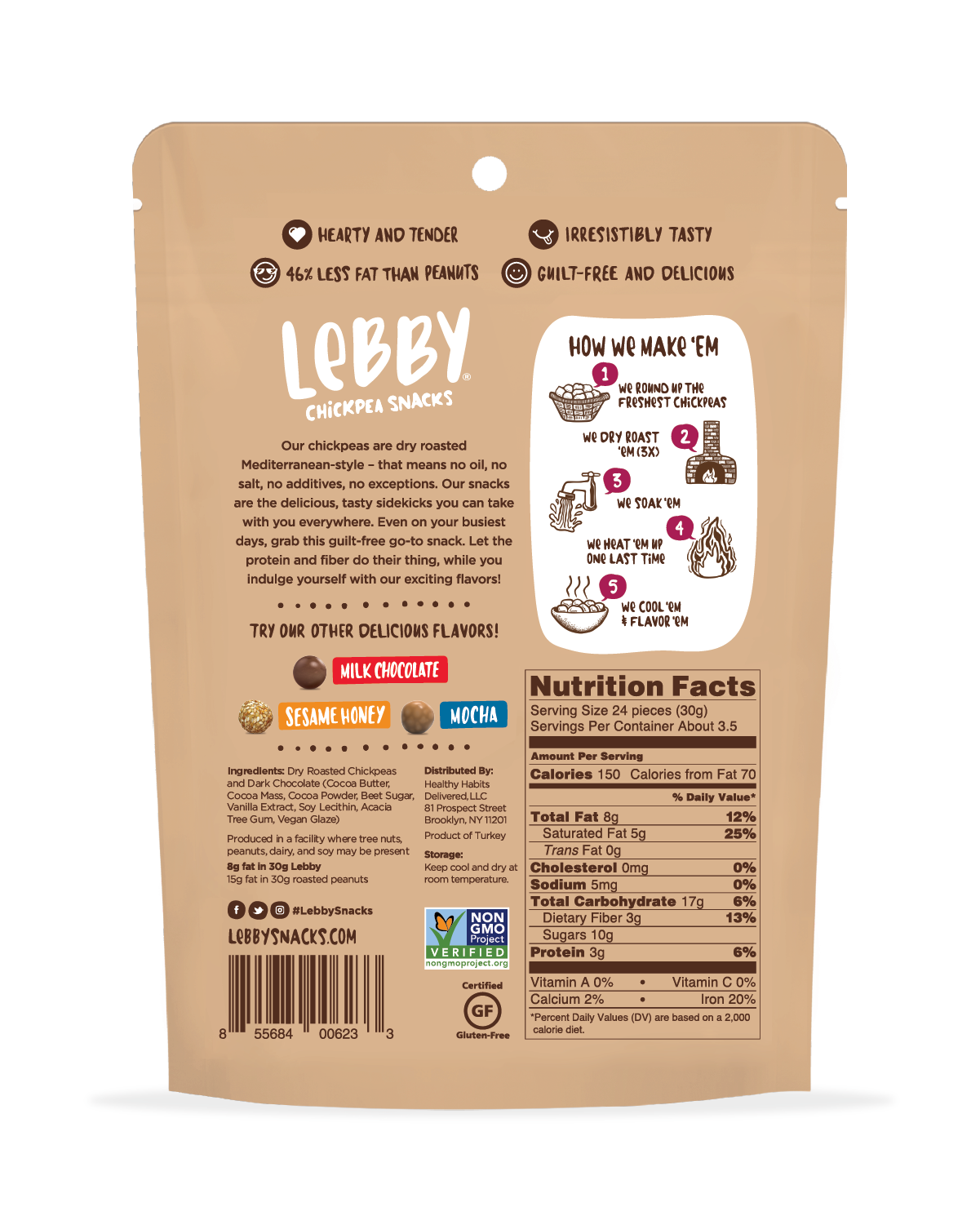 Lebby Dark Chocolate Back